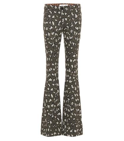 Diane Von Furstenberg Leopard-print Low-rise Flared Pants