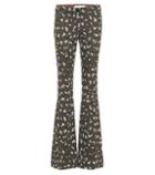 Diane Von Furstenberg Leopard-print Low-rise Flared Pants