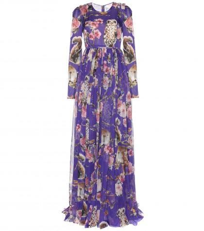 Dolce & Gabbana Printed Silk Gown