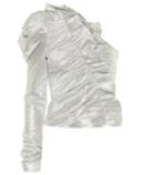 Jonathan Simkhai Metallic One-shoulder Top