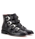 Givenchy Elegant Embellished Leather Ankle Boots