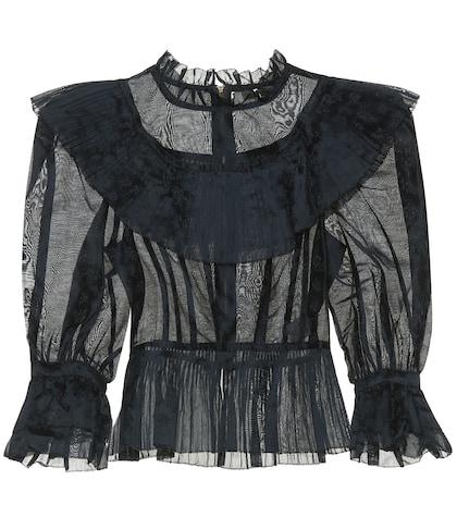 Ulla Johnson Edna Cotton And Silk Organza Blouse