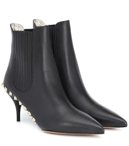 Valentino Garavani Valentino Garavani Jaw Studs 70 Leather Ankle Boots