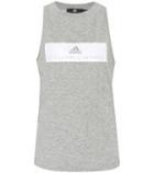 Adidas By Stella Mccartney Essential Cotton-blend Jersey Top