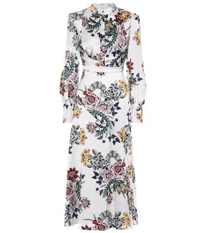 Erdem Orlena Printed Silk Dress