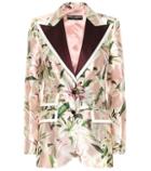 Dolce & Gabbana Floral Silk Blend Blazer