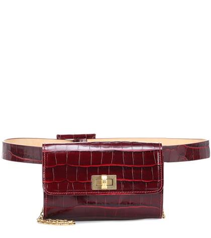 Max Mara Embossed Leather Belt Bag