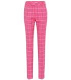 Matthew Adams Dolan Plaid Wool Mid-rise Slim Pants