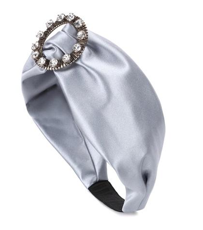 Miu Miu Embellished Satin Headband