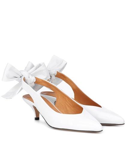 Dorateymur Sabine Leather Slingback Pumps