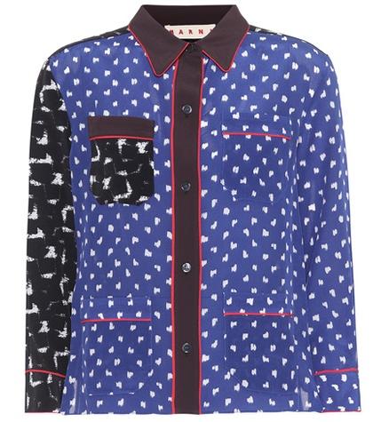 Marni Printed Silk-blend Shirt