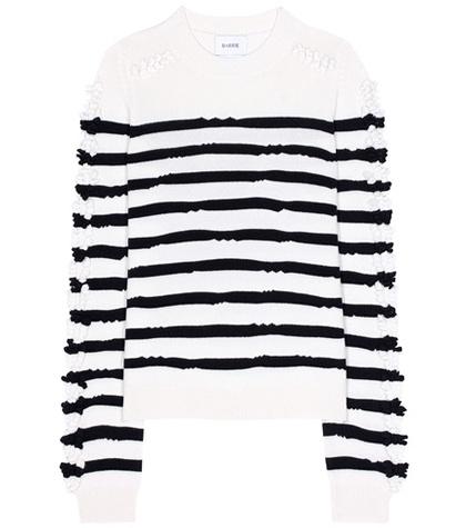 David Koma Striped Cashmere Sweater