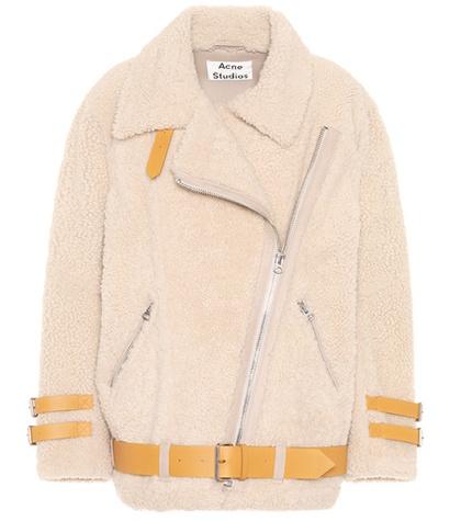 Acne Studios Velocite Leather-trimmed Shearling Jacket