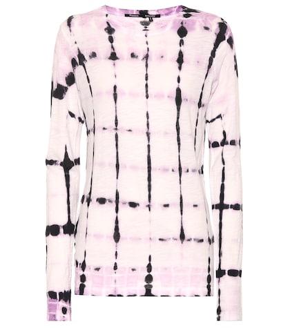 Off-white Tie-dye Cotton Top