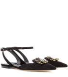 Dolce & Gabbana Bellucci Embellished Suede Sandals