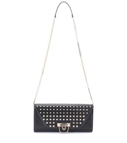 Valentino Valentino Garavani Demilune Leather Clutch