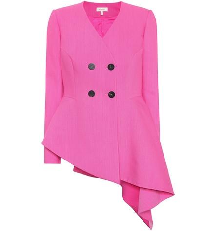 Delpozo Asymmetric Wool And Silk Blazer