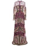 Etro Lace-trimmed Printed Silk Dress
