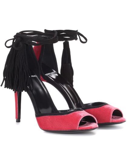 Pierre Hardy Majorelle Velvet Sandals