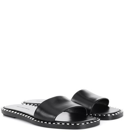 Alexander Wang Lola Leather Slides