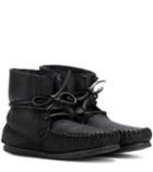 Stella Mccartney Eve Suede Moccasin Ankle Boots