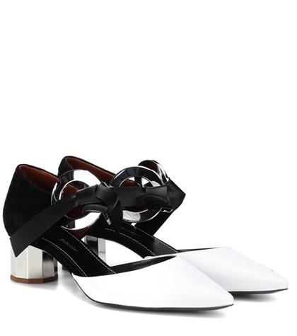 Valentino Leather Eyelet Pumps