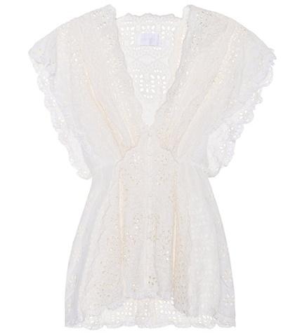Zimmermann Paradiso Cotton And Silk Lace Blouse