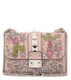 Valentino Valentino Garavani Lock Mini Crystal-embellished Shoulder Bag