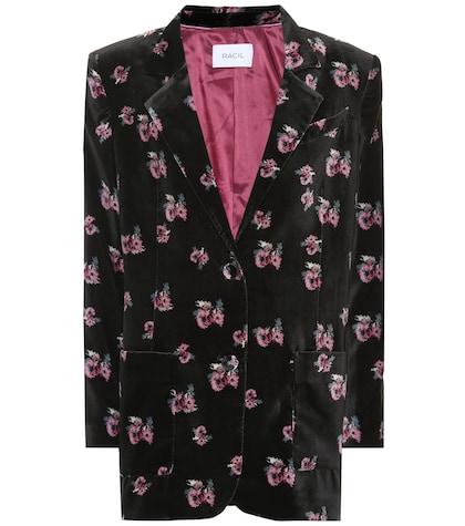 Chlo Alfred Floral-printed Velvet Blazer