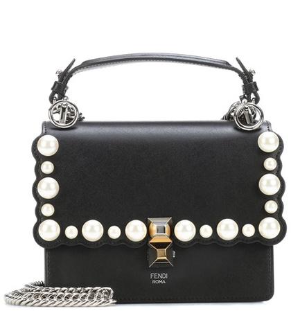 Fendi Kan I Mini Leather Shoulder Bag