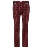 Prada Printed Wool Twill Slim Pants