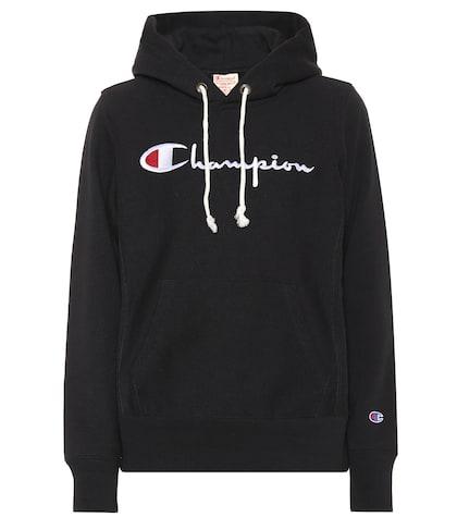 Velvet Logo Cotton Hoodie