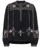 Isabel Marant Dyron Embroidered Silk Blouse