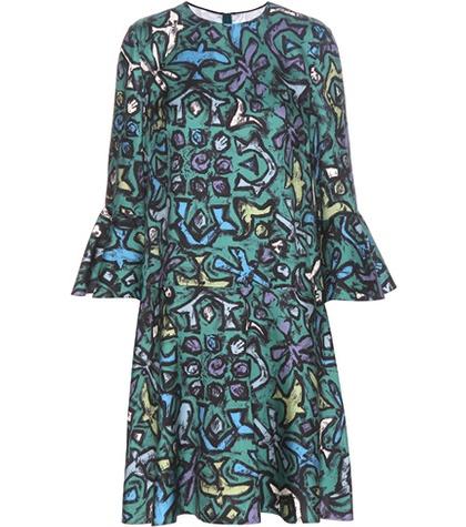 Tre Ccile Printed Silk Dress