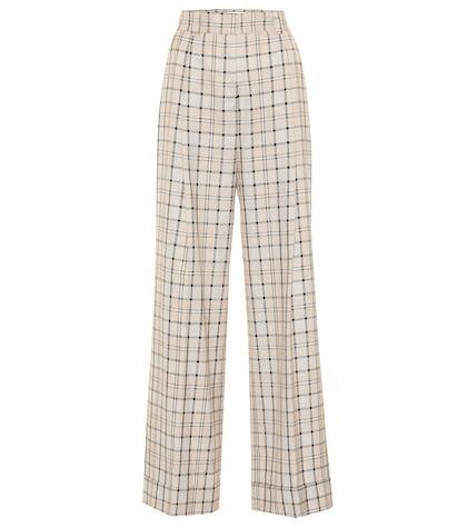 See By Chlo Checked High-rise Straight Pants