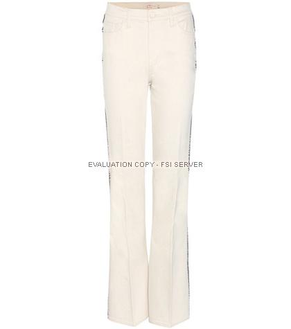Prada Betsy Embroidered Flared Jeans