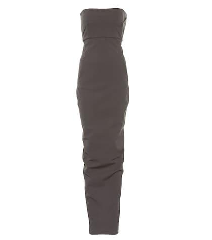 Rick Owens Strapless Cotton-blend Bustier Gown