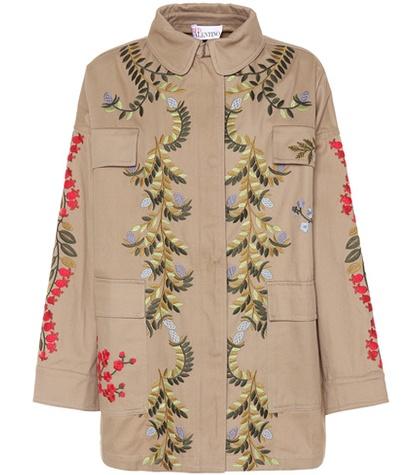 Redvalentino Embroidered Cotton Jacket