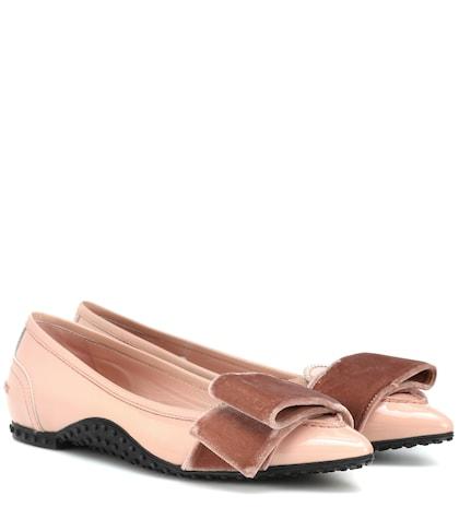 Tod's X Alessandro Dell'acqua Patent Leather Ballet Flats