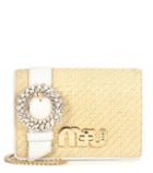 Melissa Odabash Embellished Straw Shoulder Bag