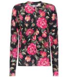 Saint Laurent Floral-printed Cashmere Cardigan