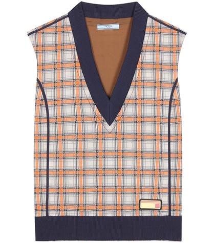 Valentino Checked Sweater Vest