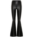 Acne Studios Leather And Ribbed-knit Pants