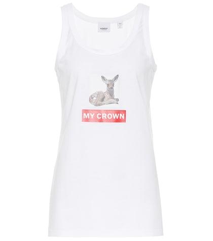 Burberry Printed Cotton Tank Top