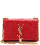 Gianvito Rossi Small Kate Monogram Embossed Leather Shoulder Bag