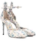 Gucci Floral-printed Leather Pumps