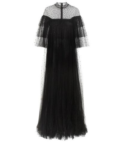 Valentino Crystal-embellished Tulle Gown