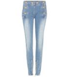 Ancient Greek Sandals Embellished High-waist Skinny Jeans
