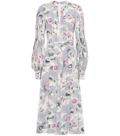 Co Floral-printed Silk Dress