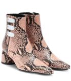 Jw Anderson Printed Leather Ankle Boots